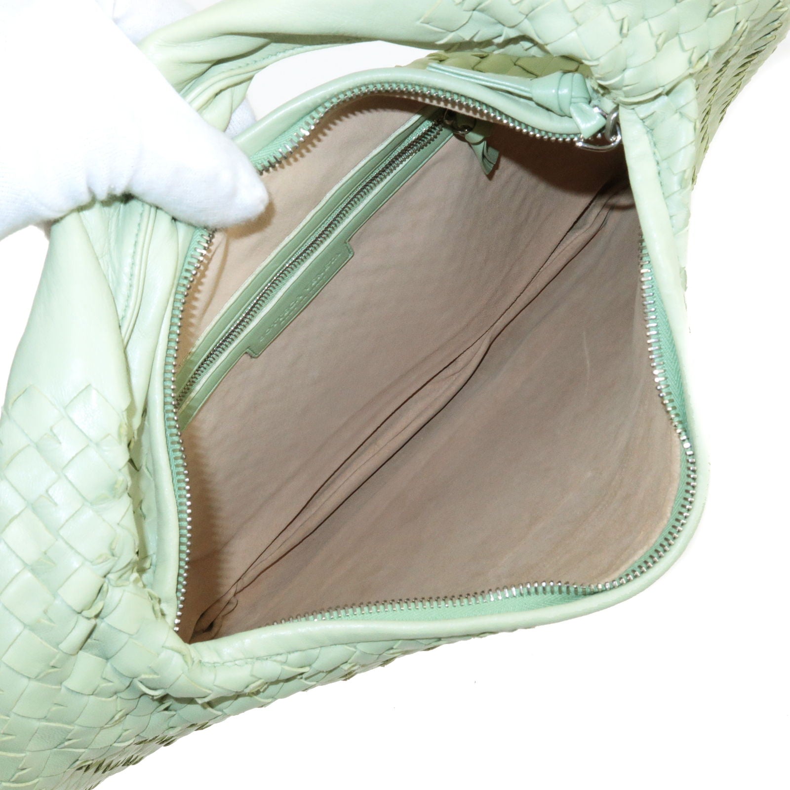 Bottega Veneta Intrecciato Green Leather Backpack 642361-V05J1