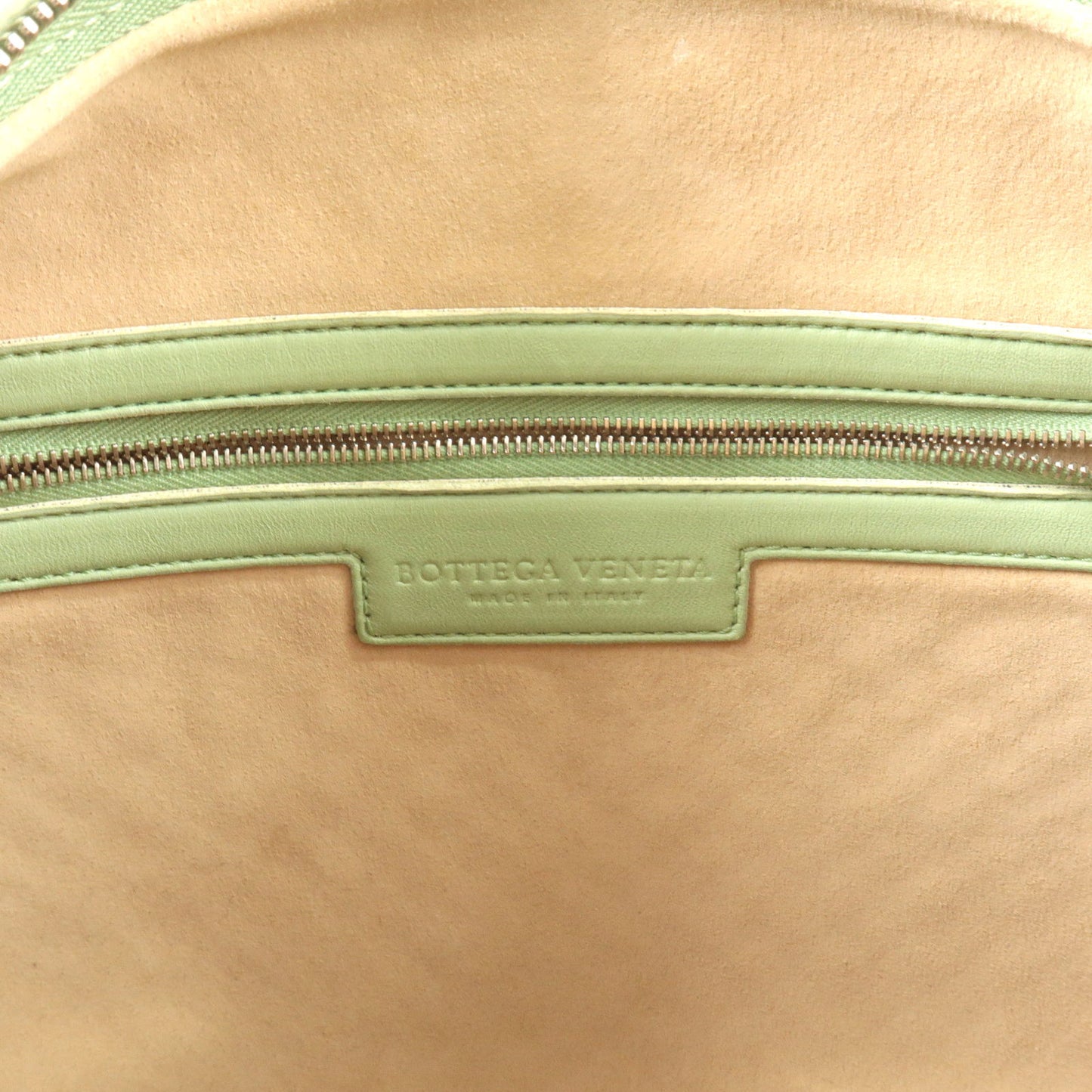 BOTTEGA VENETA Intrecciato Leather Shoulder Bag Light Green 115653