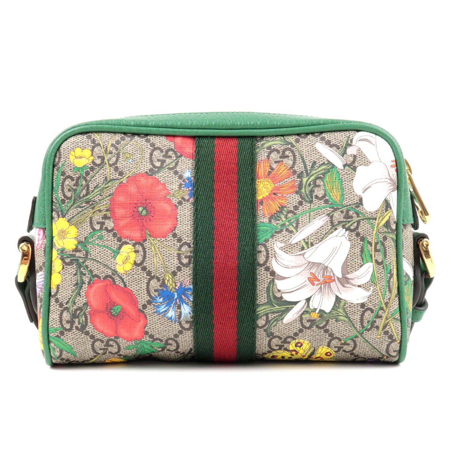 GUCCI Ophidia GG Flora Supreme Leather Crossbody Bag 517350