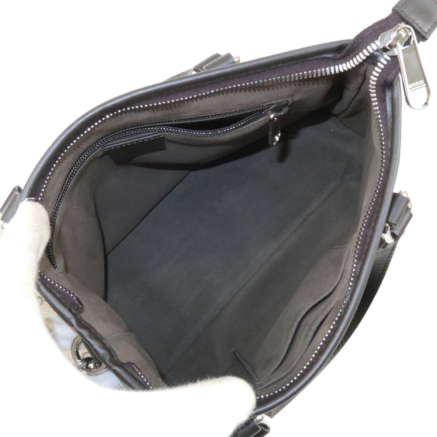 GUCCI GG Supreme Leather 2Way Bag Hand Bag Beige Brown 429019