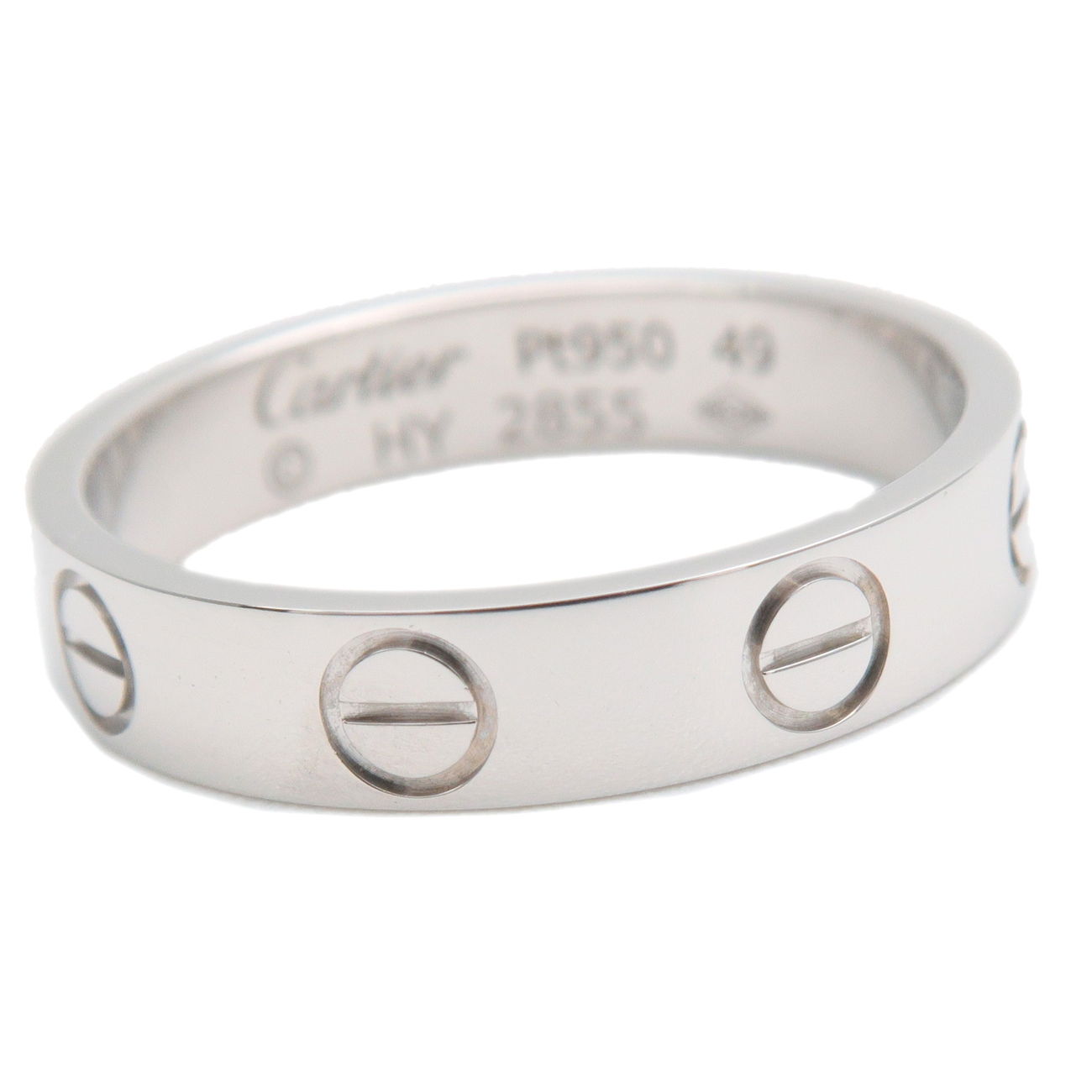 Cartier Mini Love Ring PT950 Platinum #49 US5 HK10.5 EU49