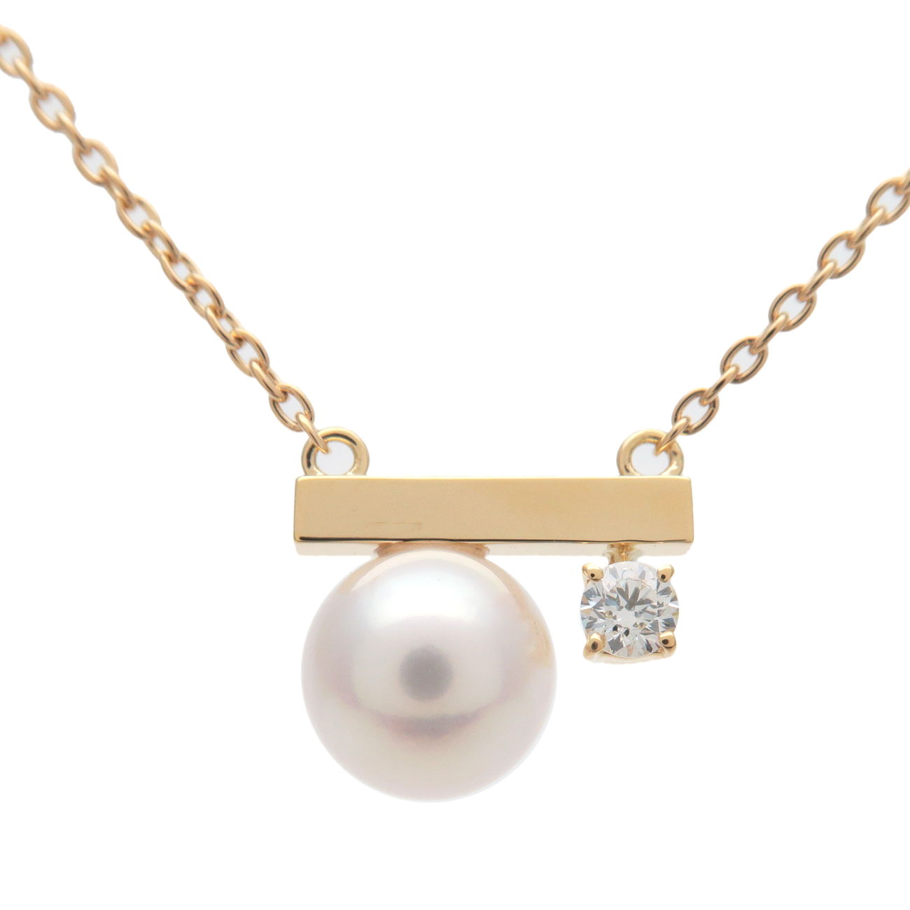 TASAKI-Petit-Balance-Class-Diamond-Pearl-Necklace-0.07ct-K18YG