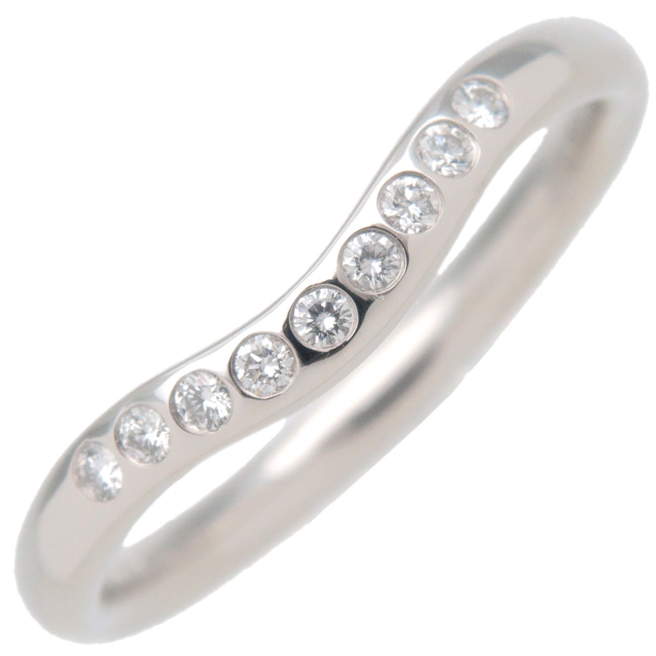 Tiffany&Co.-Curve-Band-Ring-9P-Diamond-PT950-US5-HK10.5-EU49