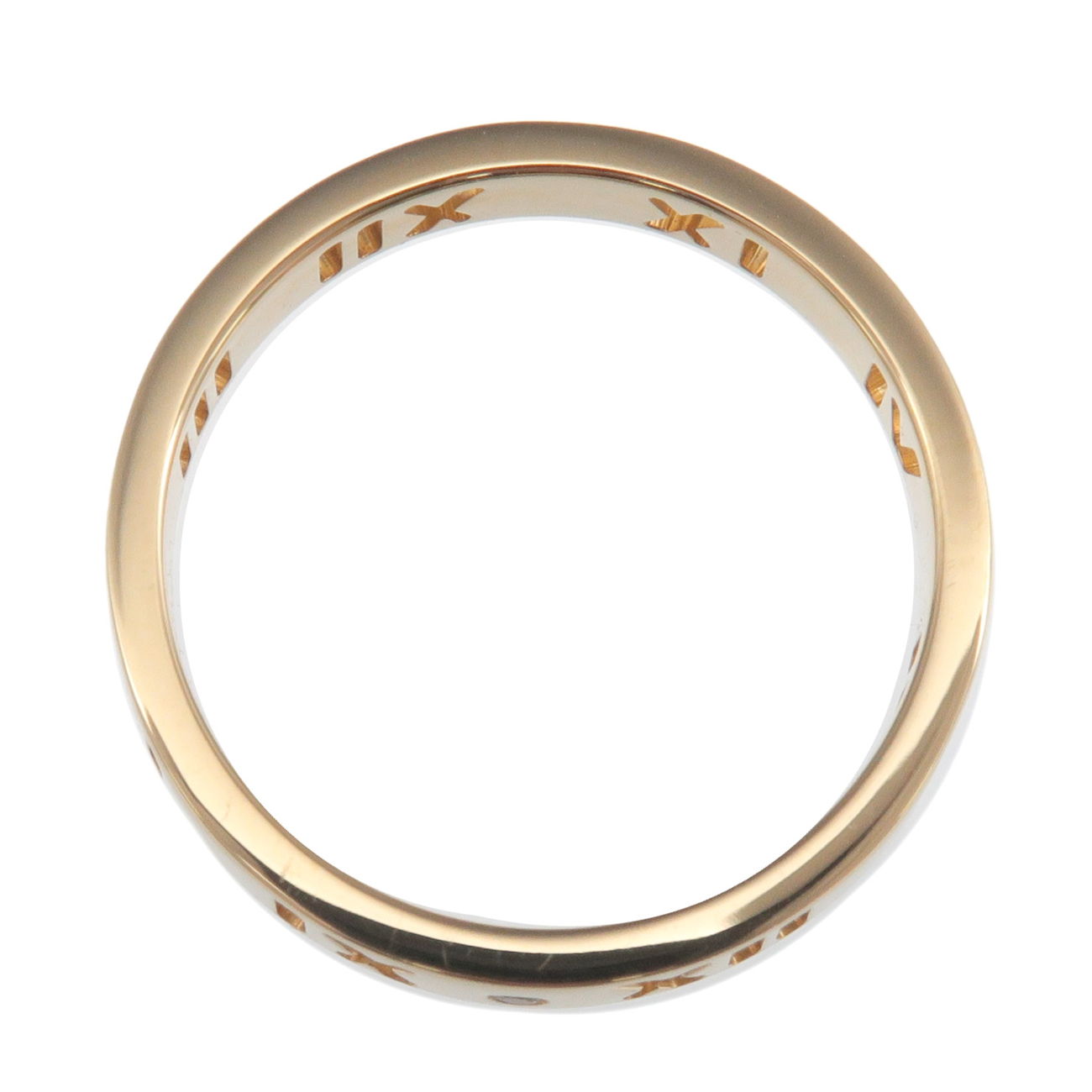 Tiffany&Co. Pierced Atlas 4P Diamond Ring K18 750YG US5.5 EU50.5