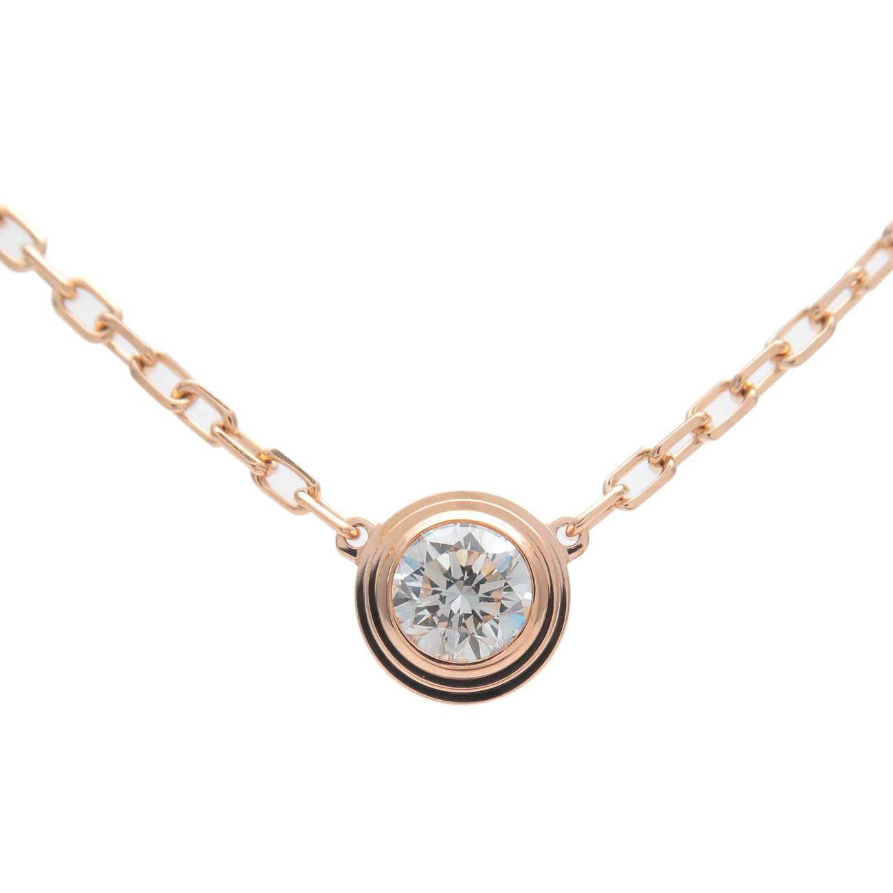 Cartier-Diamant-Legers-LM-1P-0.19ct-Diamond-Necklace-K18PG