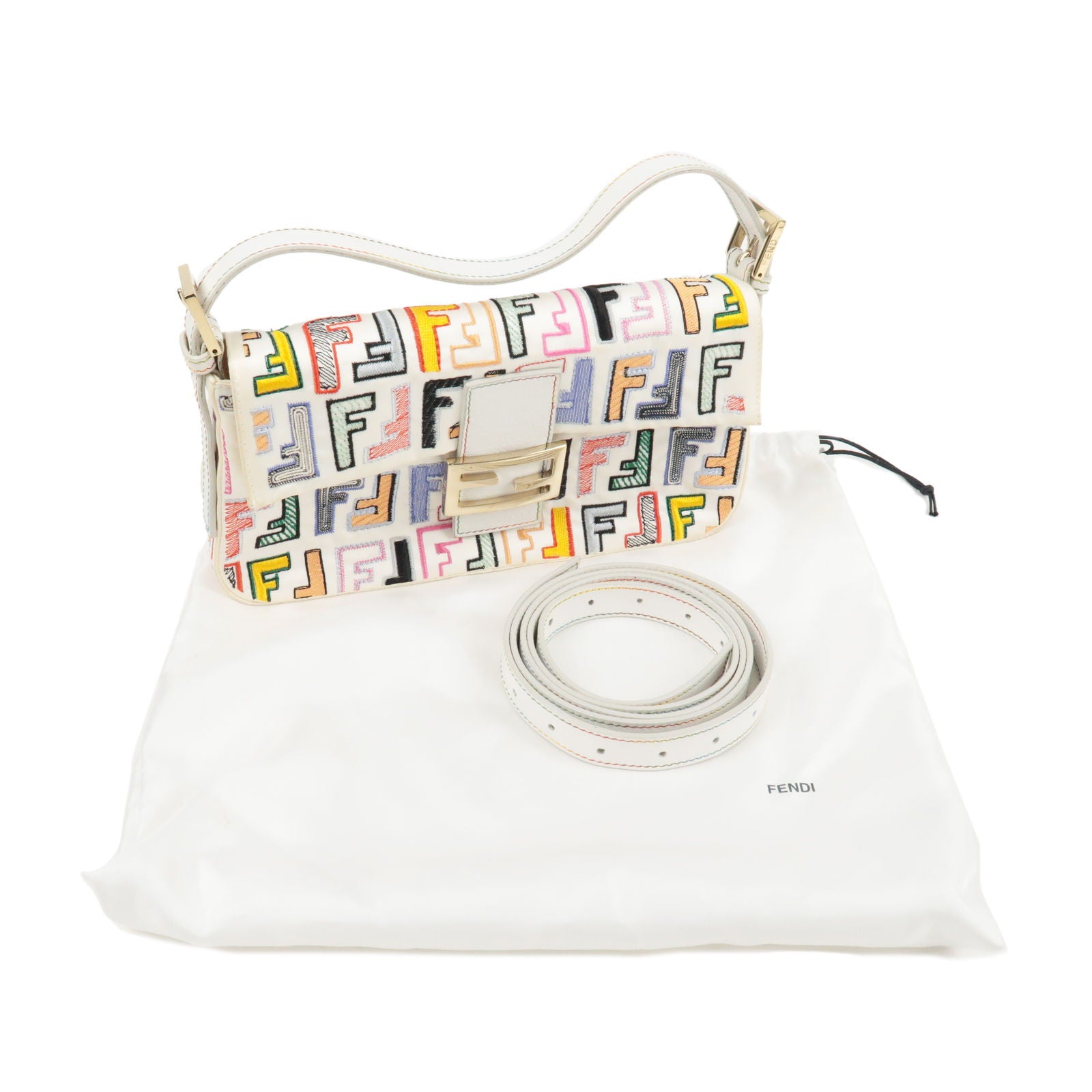 Fendi Bag Authentic Fendi Monogram PVC Shoulder Baguette Bag -  Israel