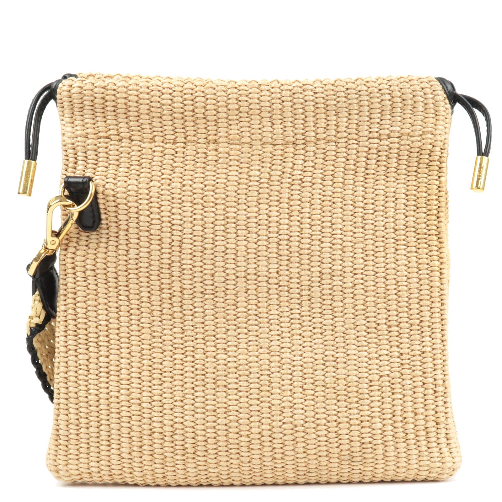 Fendi Straw Clutch in Natural