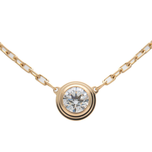 Cartier-Diamant-Legers-LM-1P-0.19ct-Diamond-Necklace-K18YG