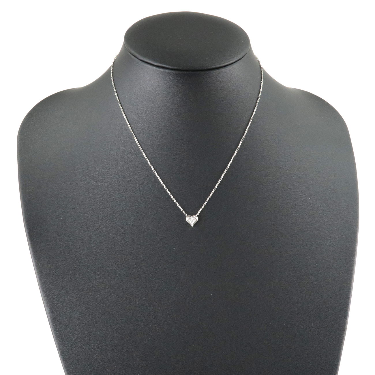 Tiffany&Co. Sentimental Heart 3P Diamond Necklace Platinum