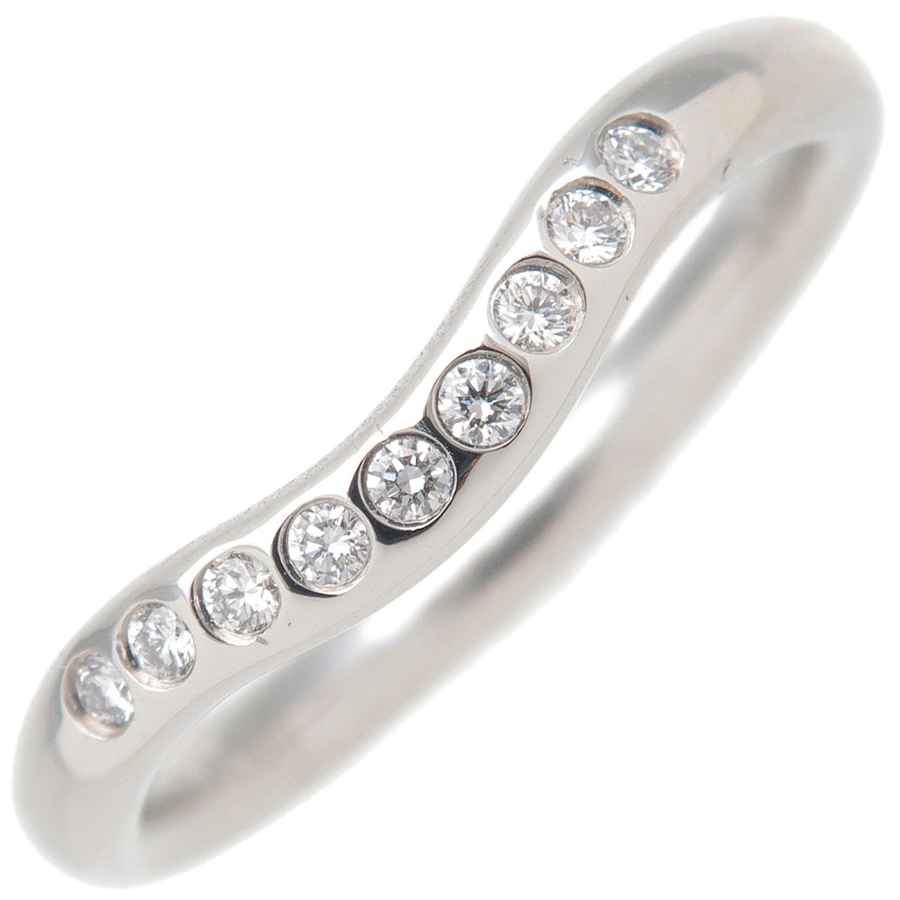 Tiffany&Co.-Curve-Band-Ring-9P-Diamond-PT950-US4-HK8-EU46.5