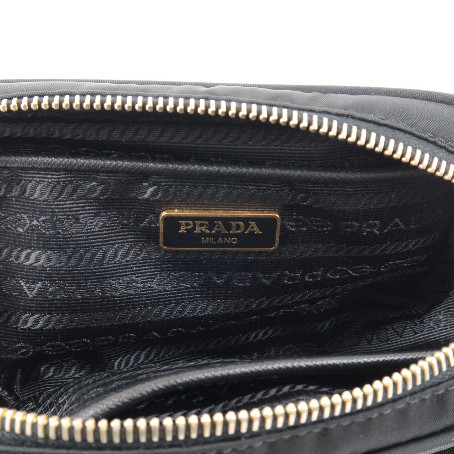 PRADA-Logo-Nylon-Leather-Ribbon-Tote-Bag-NERO-Black-BN1601 – dct