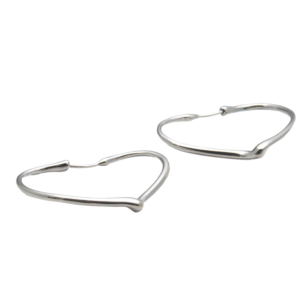 Tiffany&Co. Tiffany Open Heart Hoop Earrings Small SV925 Silver