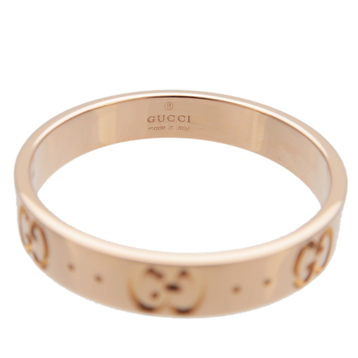 GUCCI ICON Ring K18 PG 750 Rose Gold #21 US9.5 HK21 EU61