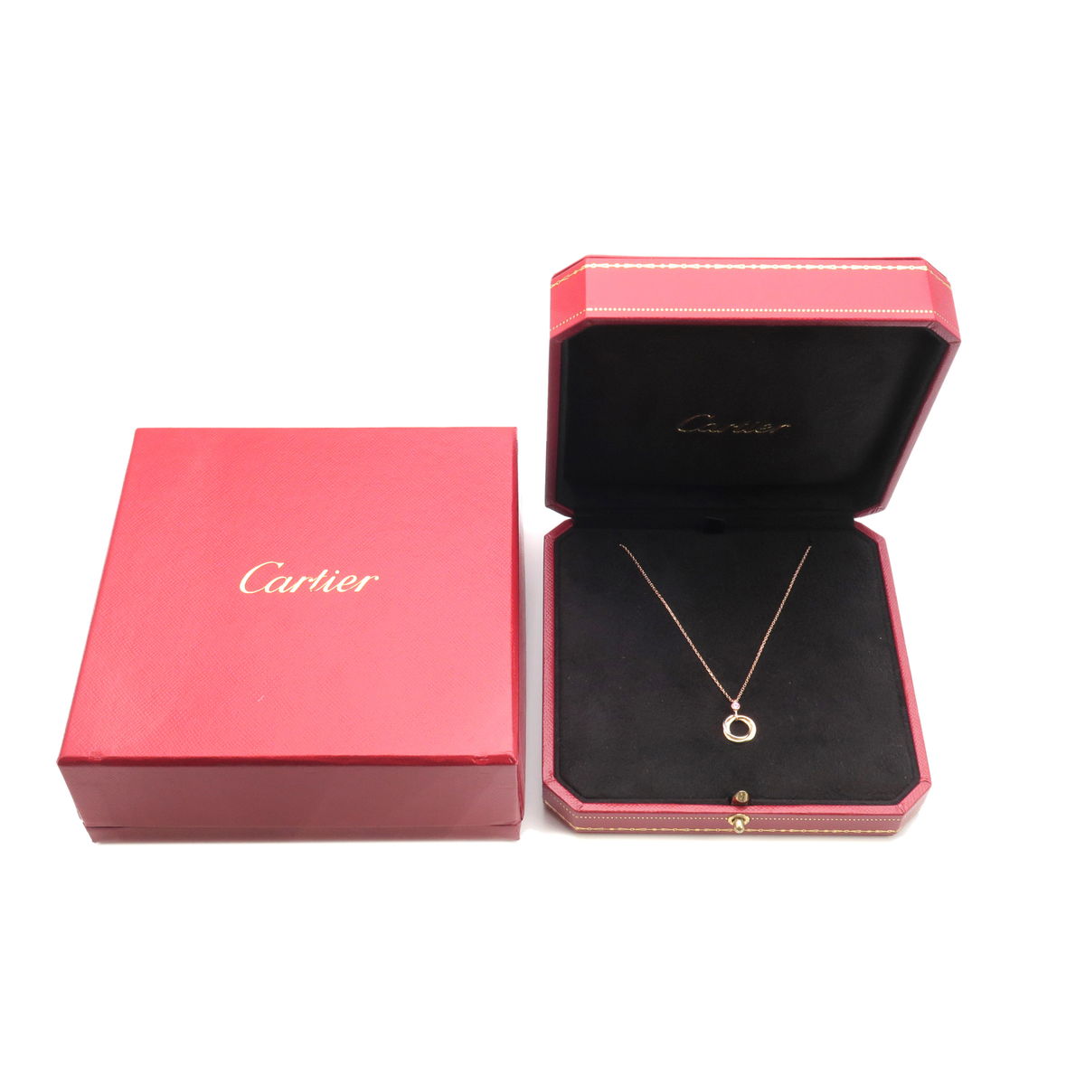Cartier Baby Trinity 1P Sapphire Necklace K18 750YG/WG/PG