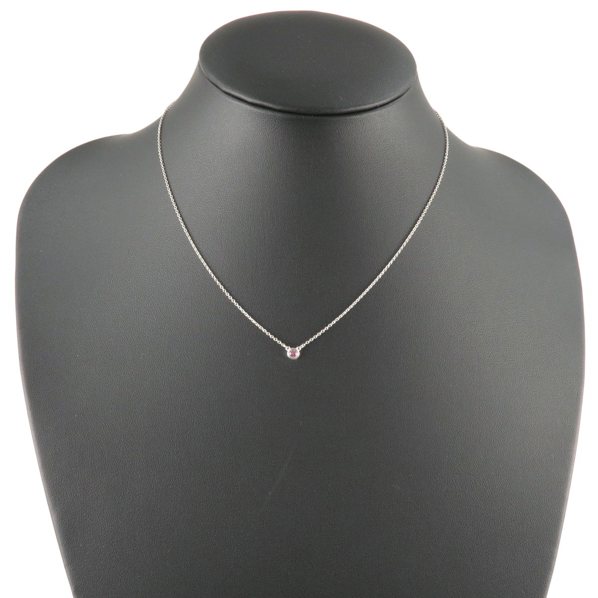Tiffany&Co. By The Yard 1P Pink Sapphire Necklace 0.08ct SV925