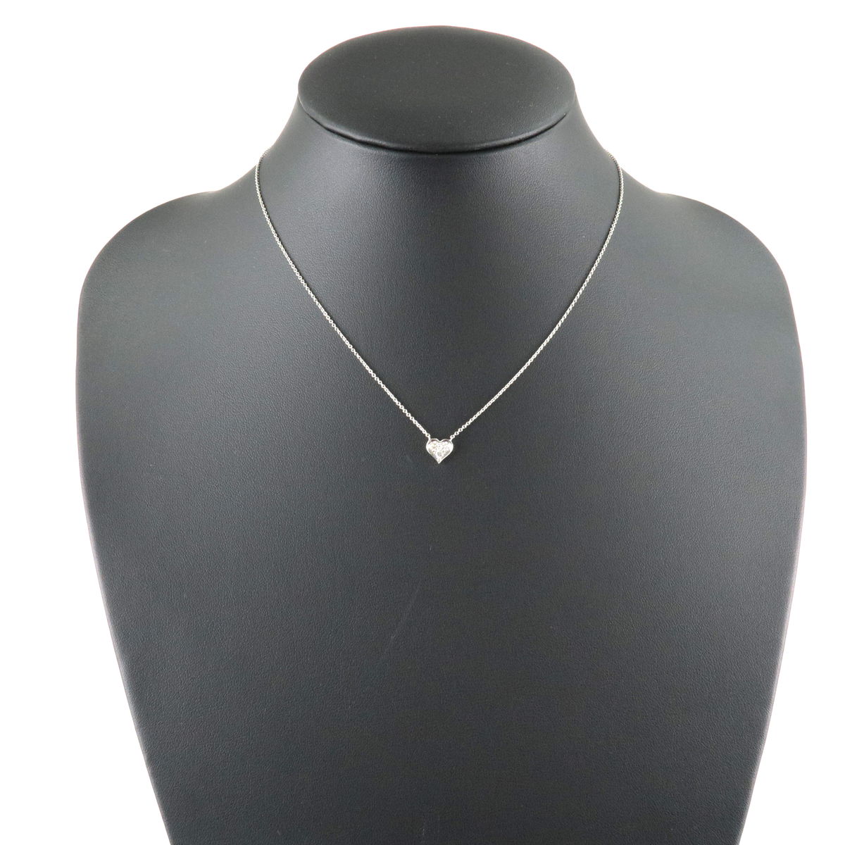Tiffany&Co. Sentimental Heart 3P Diamond Necklace PT950 Platinum