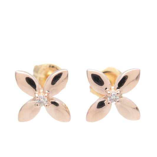 VENDOME-AOYAMA-Diamond-Earrings-750YG-750PG--Rose-Yellow-Gold