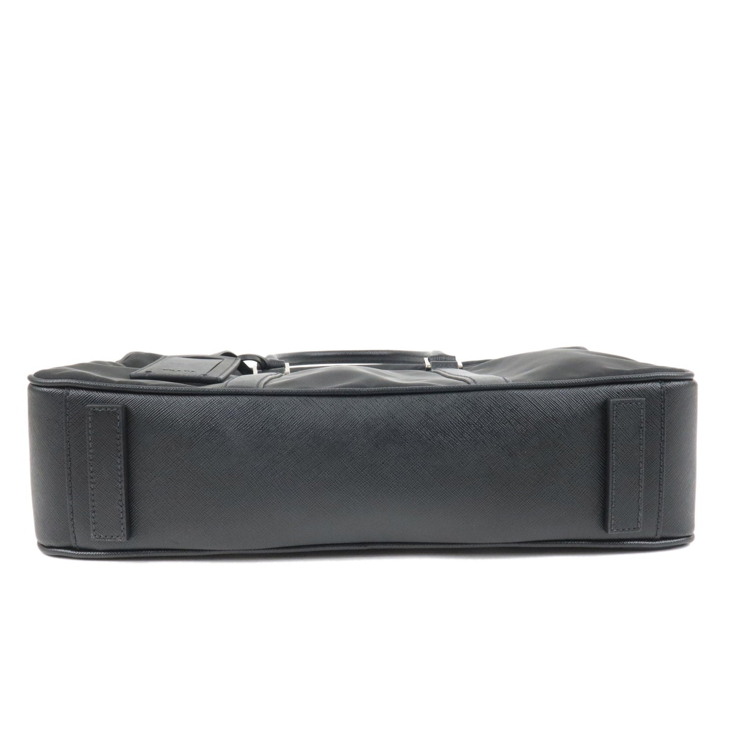 PRADA Logo Nylon Leather Business Bag Brief Case Black 2VE661