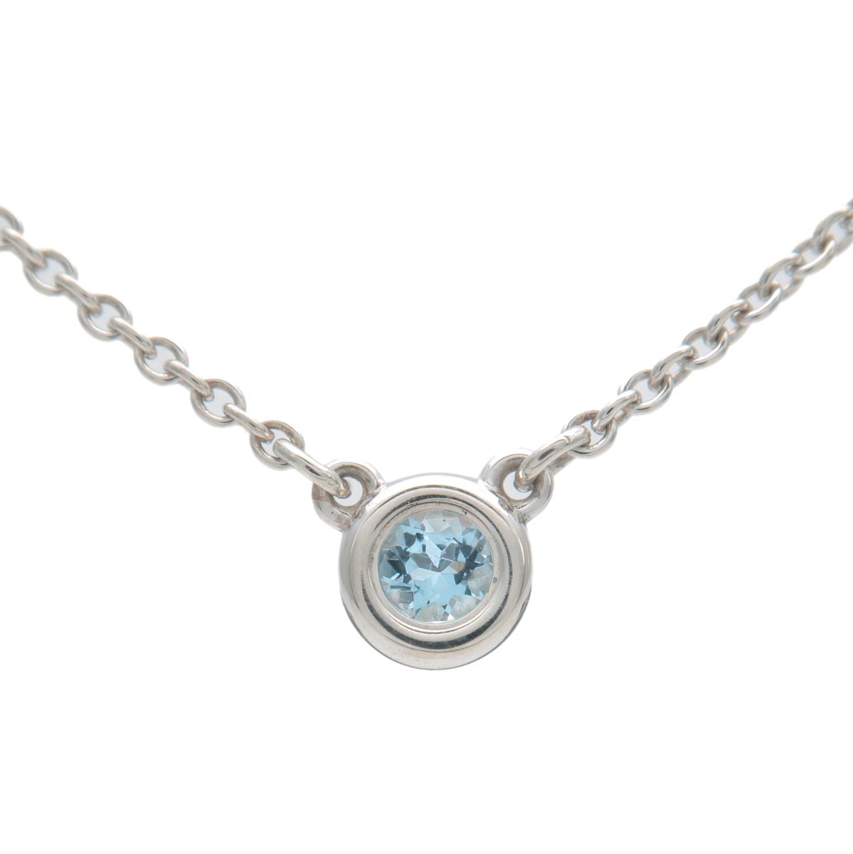 Tiffany&Co.-By-The-Yard-1P-Aquamarine-Necklace-0.13ct-SV925-Silver