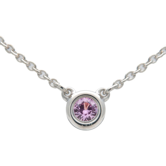 Tiffany&Co.-By-The-Yard-1P-Pink-Sapphire-Necklace-0.08ct-SV925