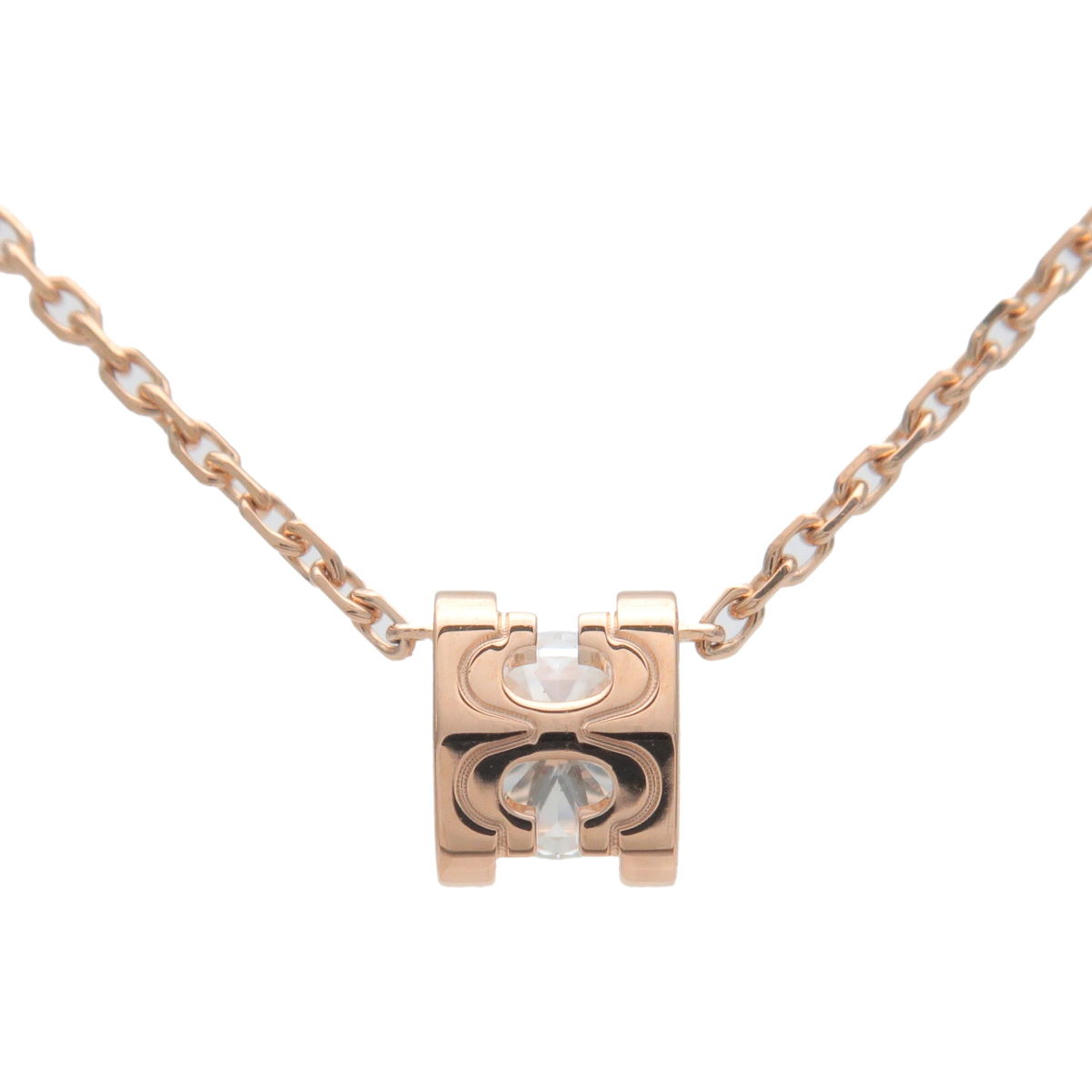 Cartier C de Cartier Diamond Necklace 0.25ct 18KPG Rose Gold