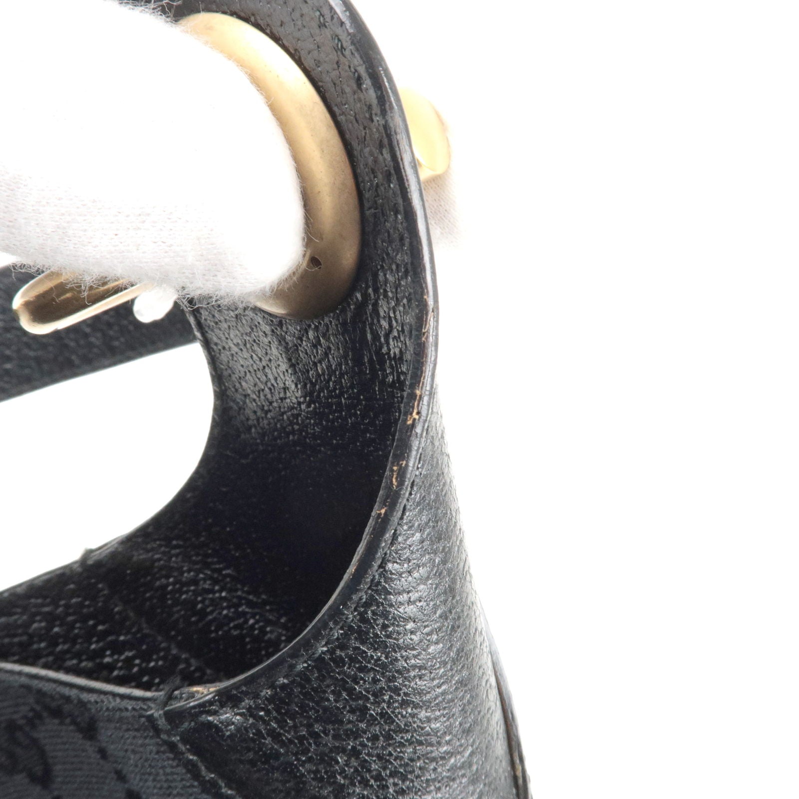 Jackie Shoulder Strap - Leather-on-Canvas Black – Parker Thatch