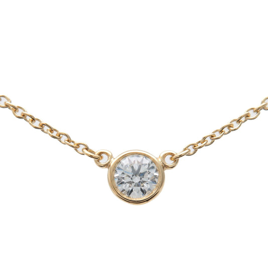 Tiffany&Co.-By-The-Yard-1P-Diamond-Necklace-0.14ct-K18-750YG
