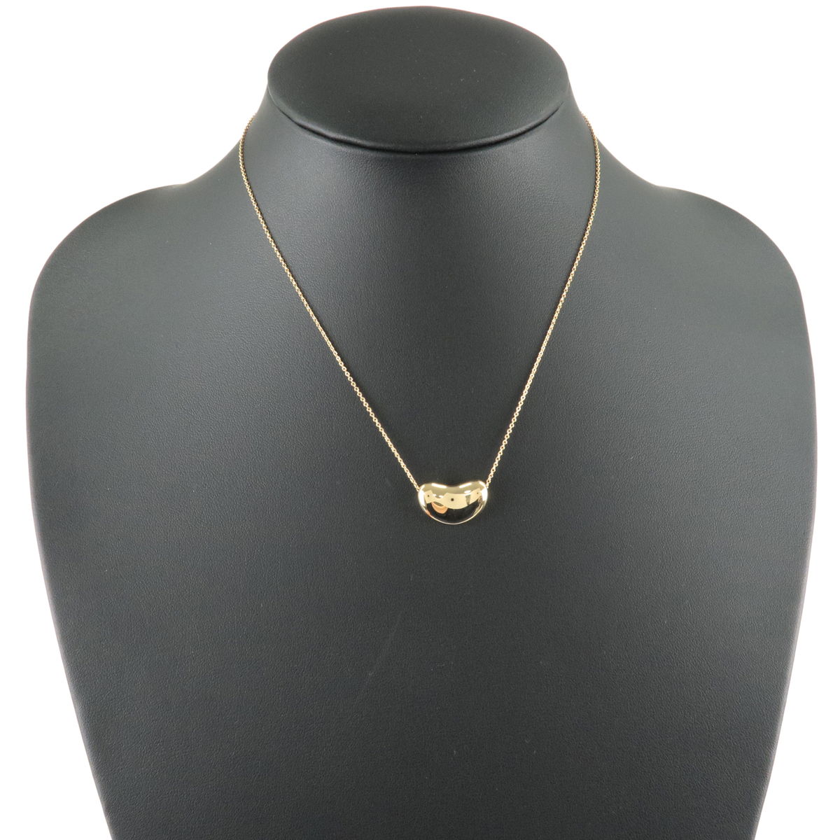 Tiffany & Co. Elsa Peretti 18K Yellow Gold 11mm Bean Pendant Necklace - 16