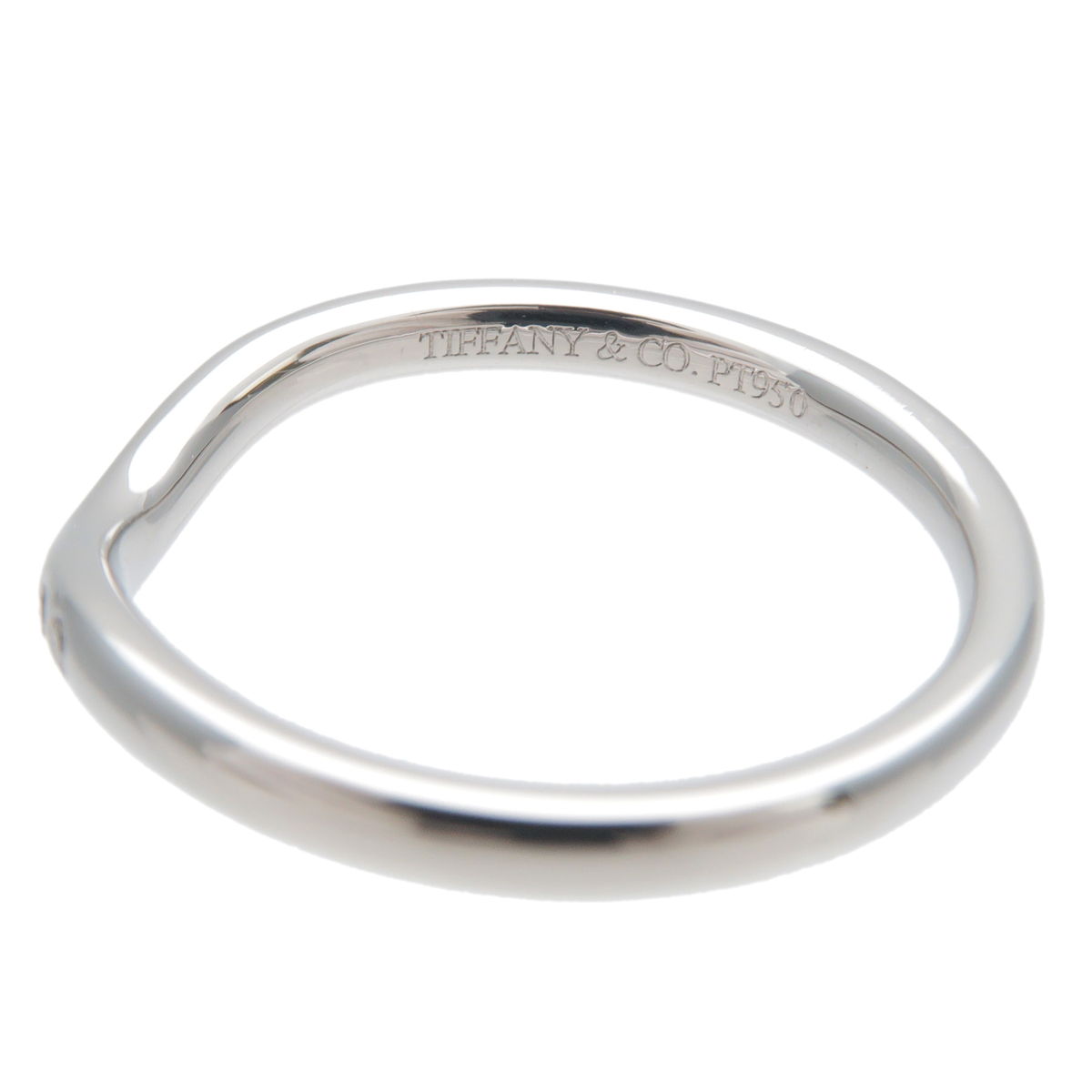 Tiffany&Co. Curve Band Ring 9P Diamond PT950 US5-5.5 HK11 EU50