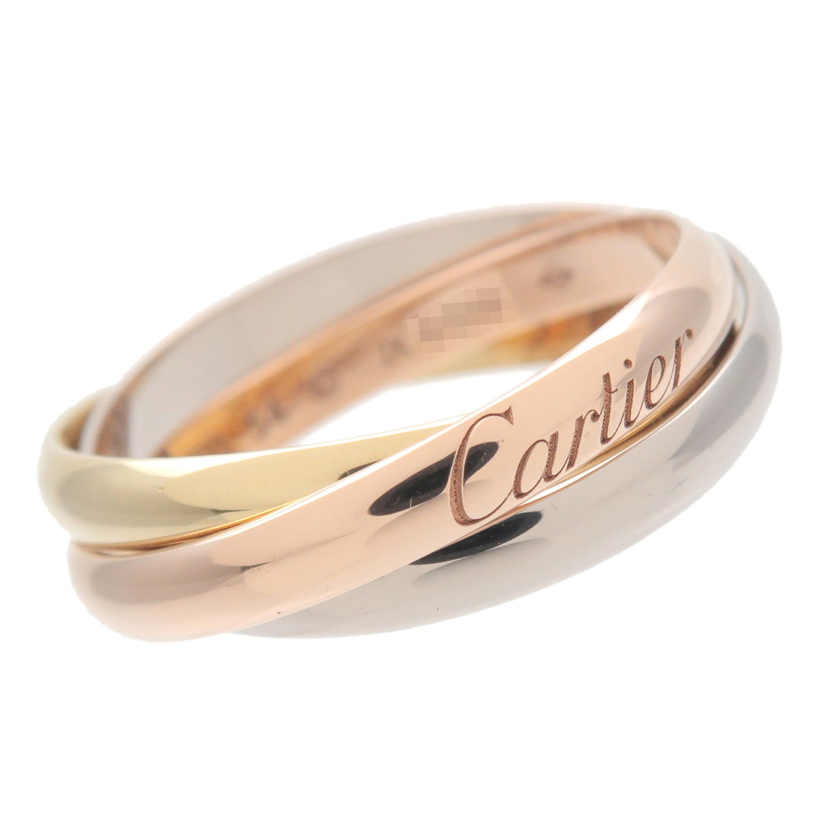 Cartier Trinity Ring K18 750 YG WG PG 54 US6.5 7 HK15 EU54