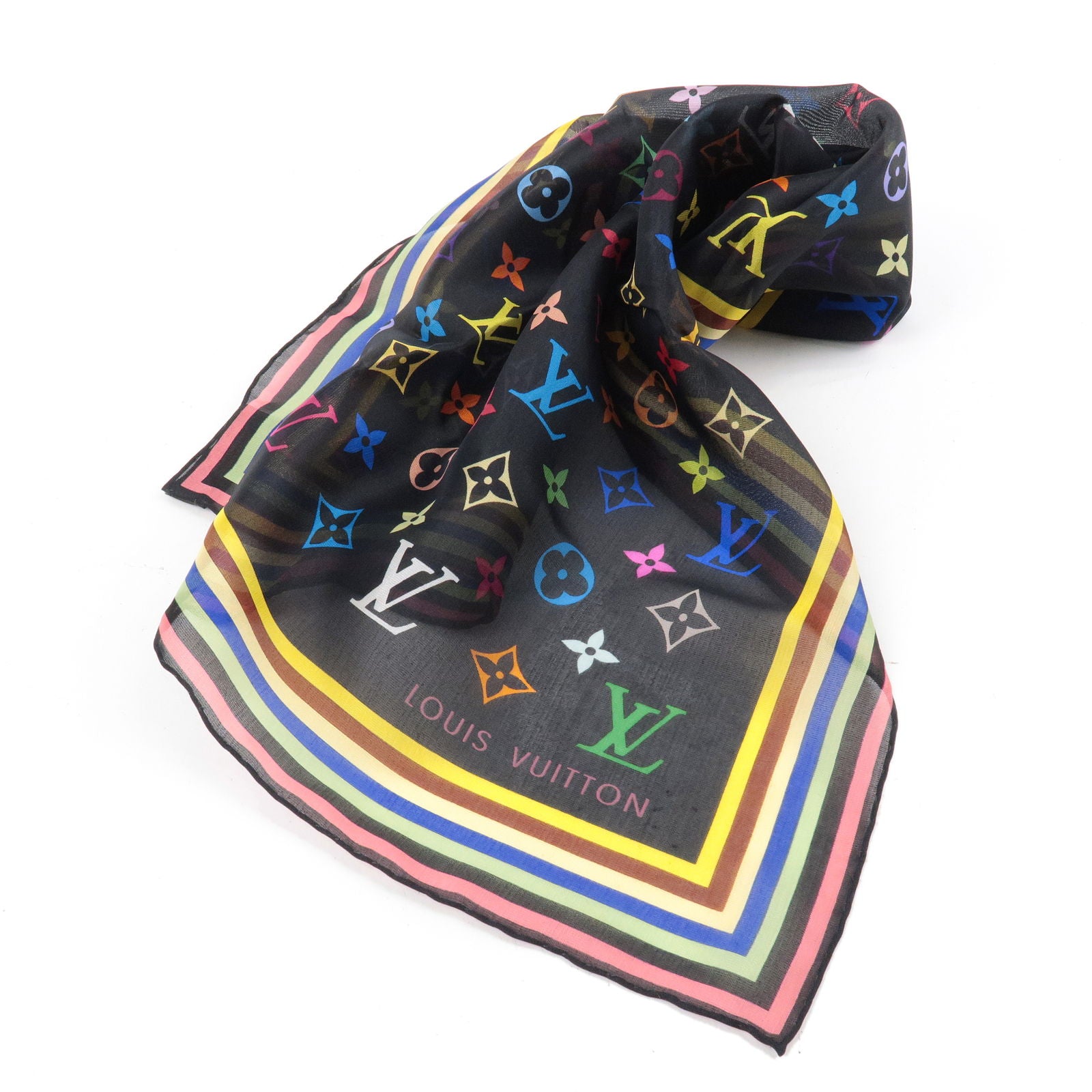lv multicolor scarf