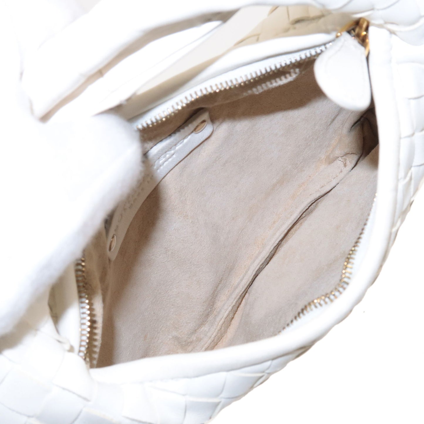 BOTTEGA VENETA Intrecciato Leather Hand Bag White 189227