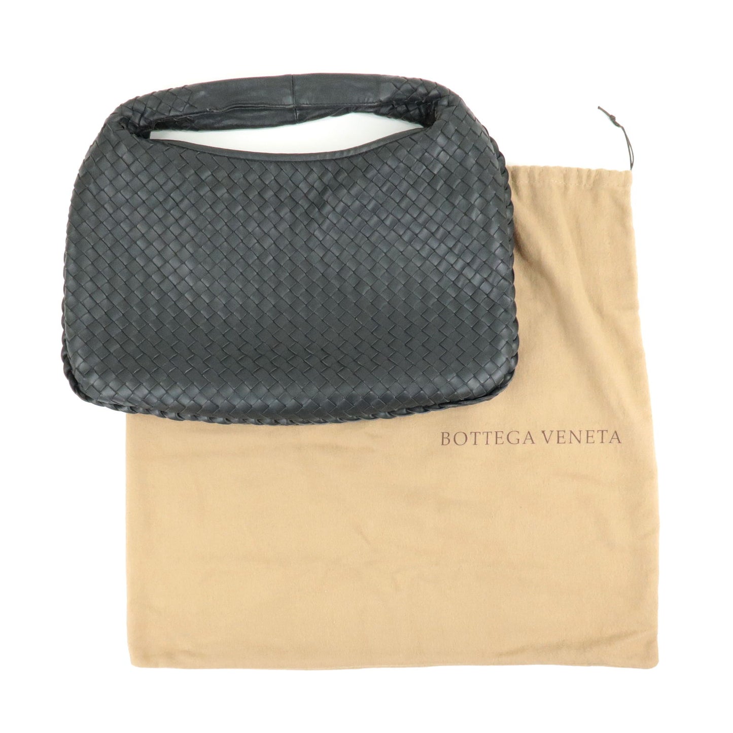 BOTTEGA VENETA Intrecciato Leather Semi Shoulder Bag Gray 115653