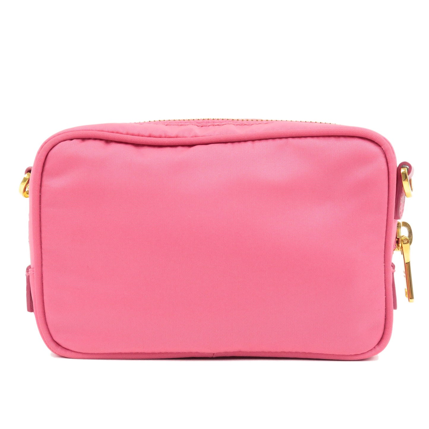 PRADA Logo Nylon Leather Ribbon Shoulder Bag Pink 1N1727