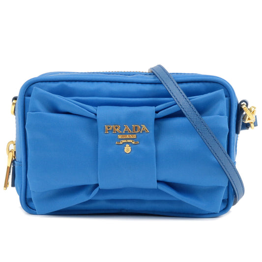 PRADA-Logo-Nylon-Leather-Ribbon-Shoulder-Bag-Blue-1N1727