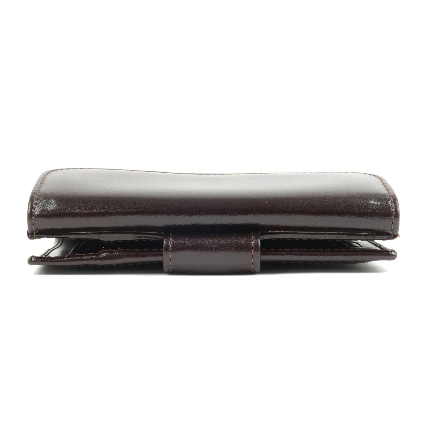 FENDI Zucca Canvas Leather Double Hook Wallet Khaki Black 59246