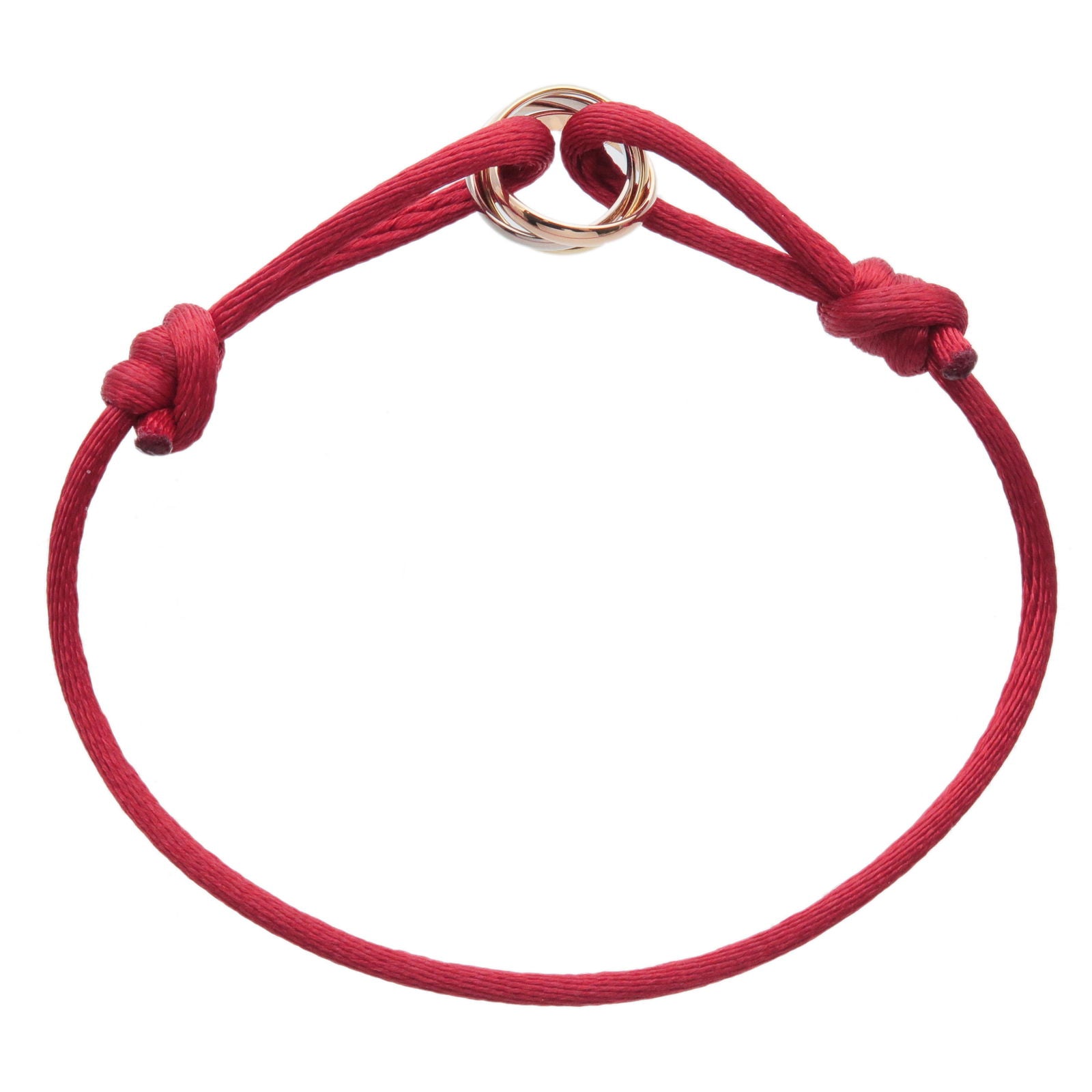 Cartier trinity bracelet on sale red cord