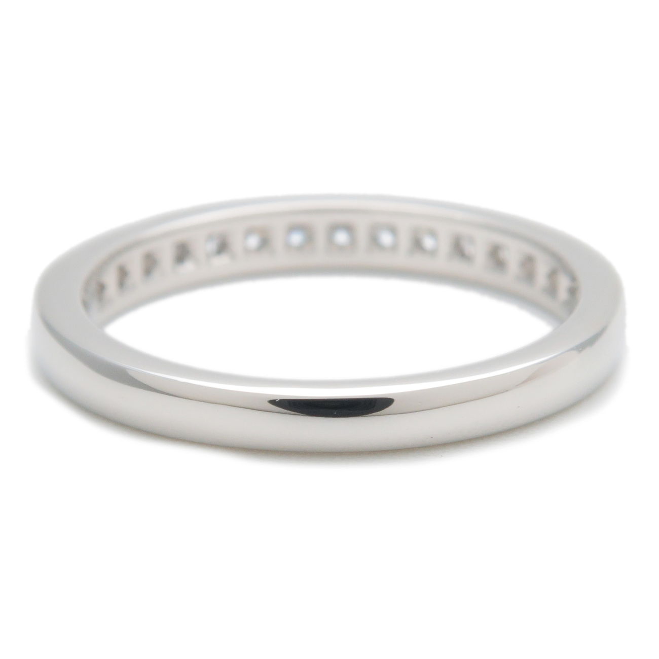 Tiffany&Co. Half Circle Channel Setting Diamond Ring PT950 US5.5
