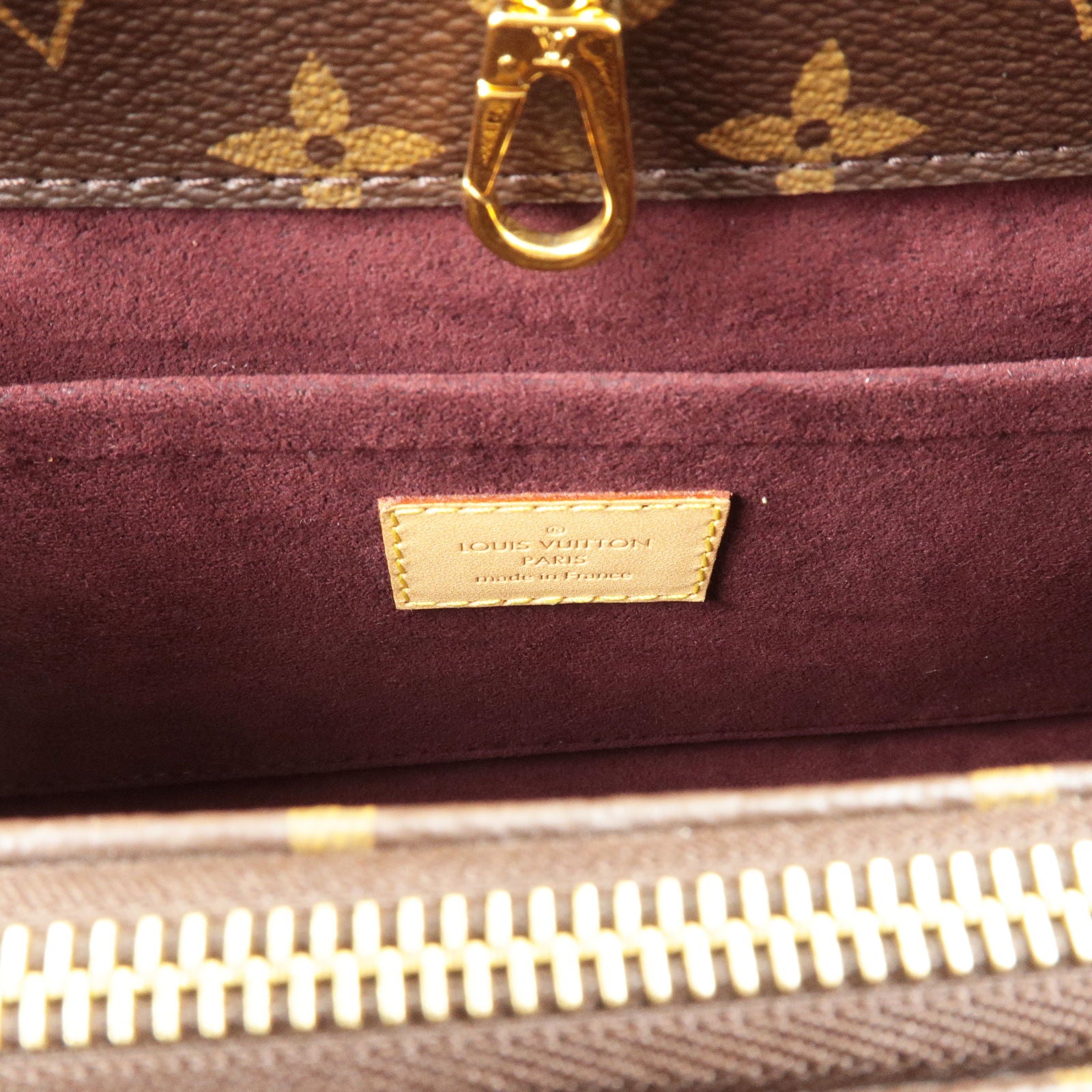 Louis Vuitton Shoulder Bag Montaigne Bb 2Way Black Leather Used