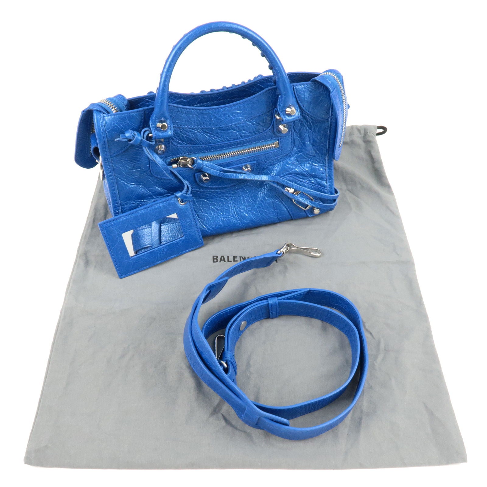 Balenciaga Navy Blue/Cream Canvas and Leather Pochette Crossbody Bag  Balenciaga | TLC