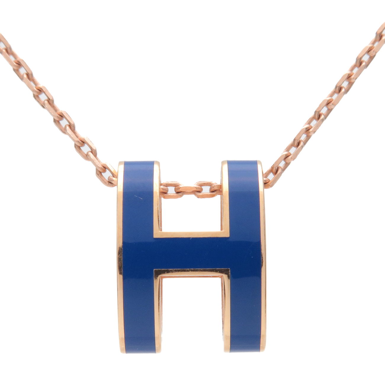 HERMES-Hermes-Pop-Ash-Necklace-Rose-Gold-Blue