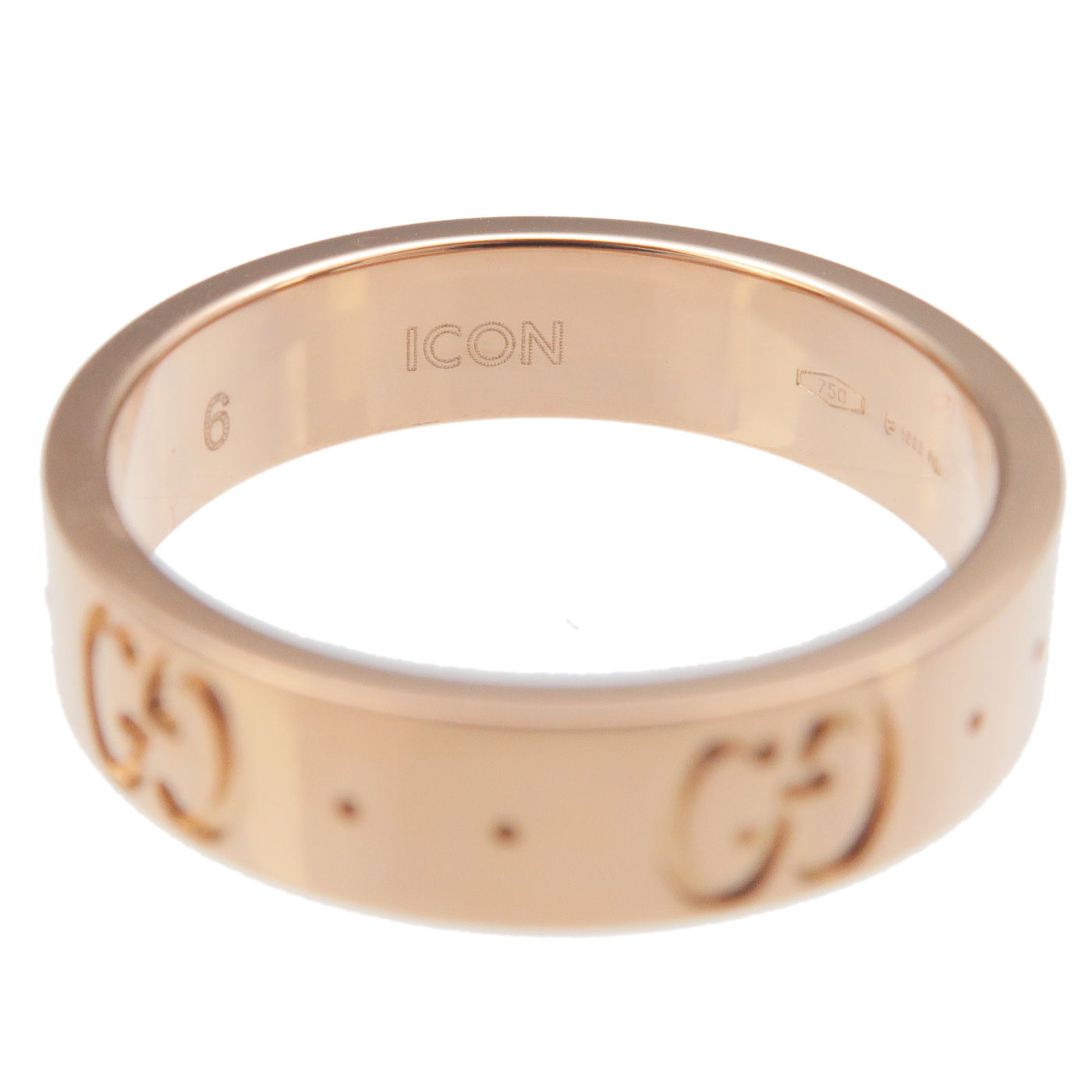 GUCCI Icon Ring K18PG 750PG Rose Gold #6 US3.5-4 HK7.5 EU46