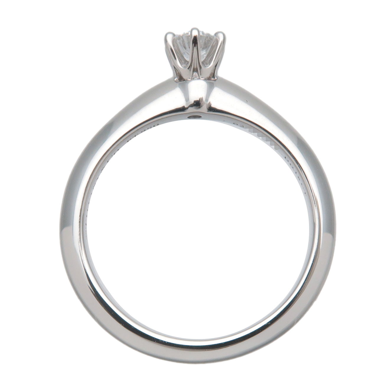 Tiffany&Co. Solitaire Diamond Ring 0.18ct PT950 Platinum US4 EU47