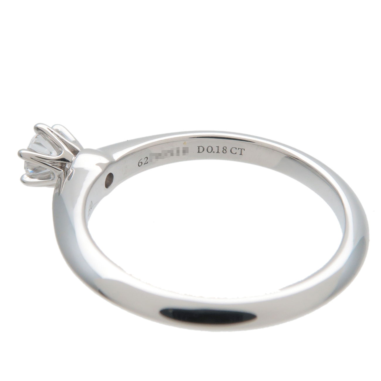 Tiffany&Co. Solitaire Diamond Ring 0.18ct PT950 Platinum US4 EU47