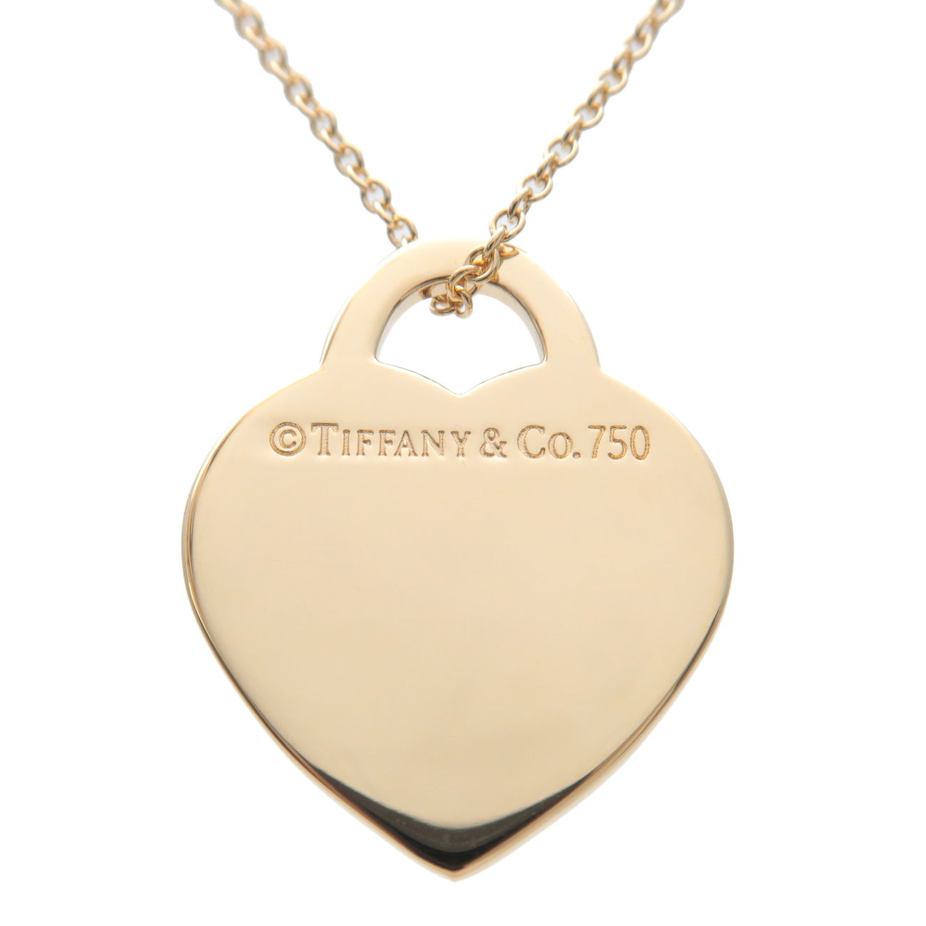 Tiffany&Co. Return To Tiffany Heart Tag Necklace K18YG 750YG