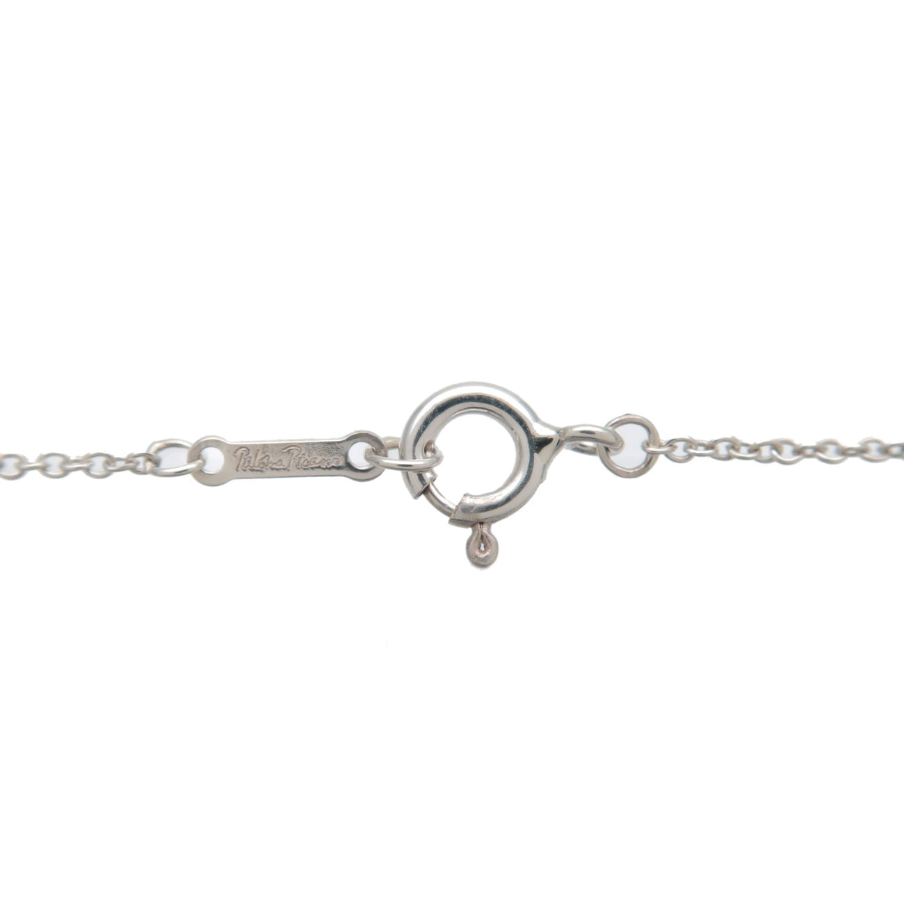 Tiffany&Co. Rubbing Heart Pendant Necklace SV925 Silver