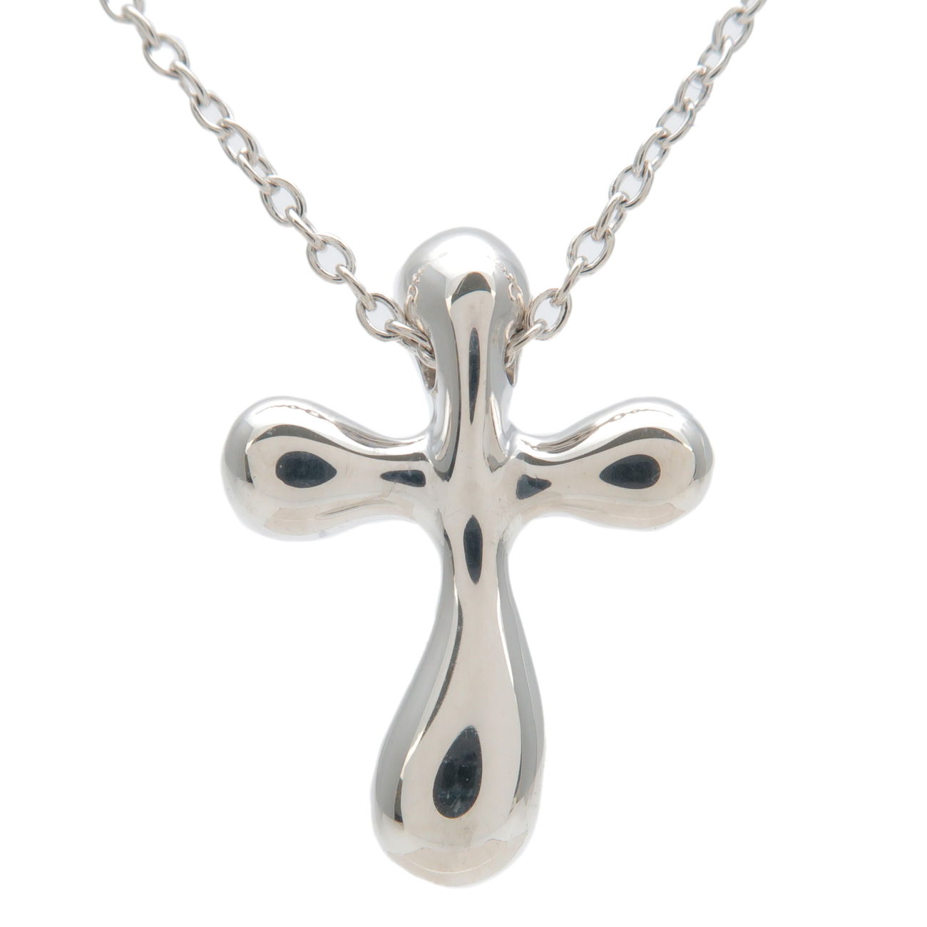 Tiffany&Co. Small Cross Pendant Necklace SV925 Silver