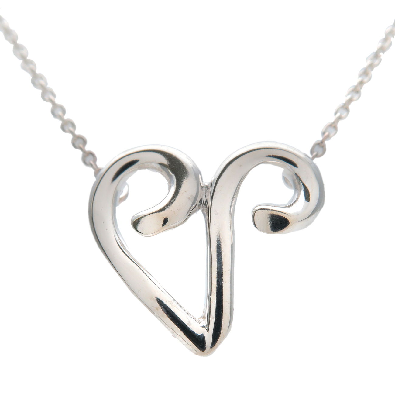 Tiffany&Co.-Initial-V-Alphabet-Pendant-Necklace-SV925-Silver