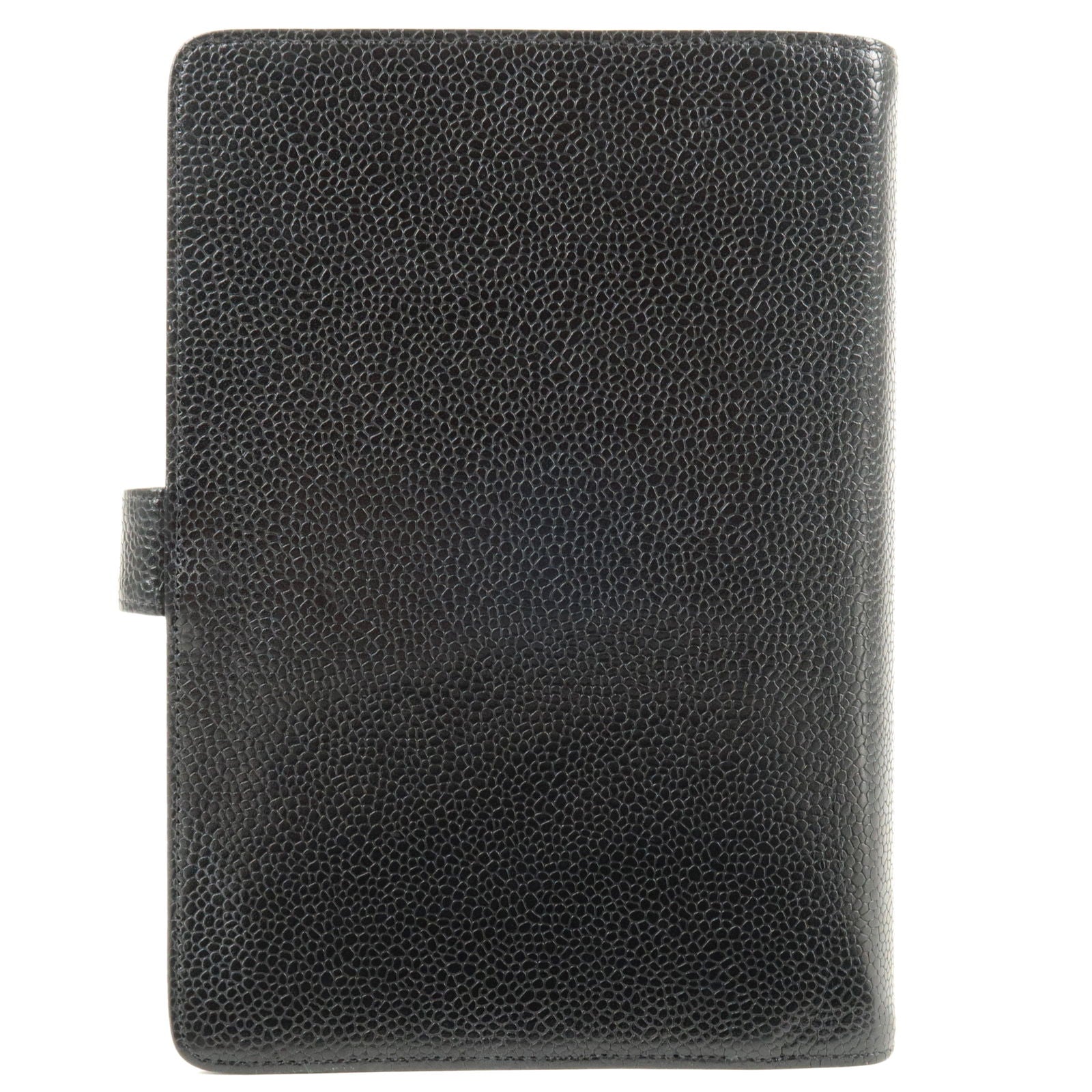 CHANEL-COCO-Logo-Caviar-Skin-Leather-Planner-Cover-Black – dct