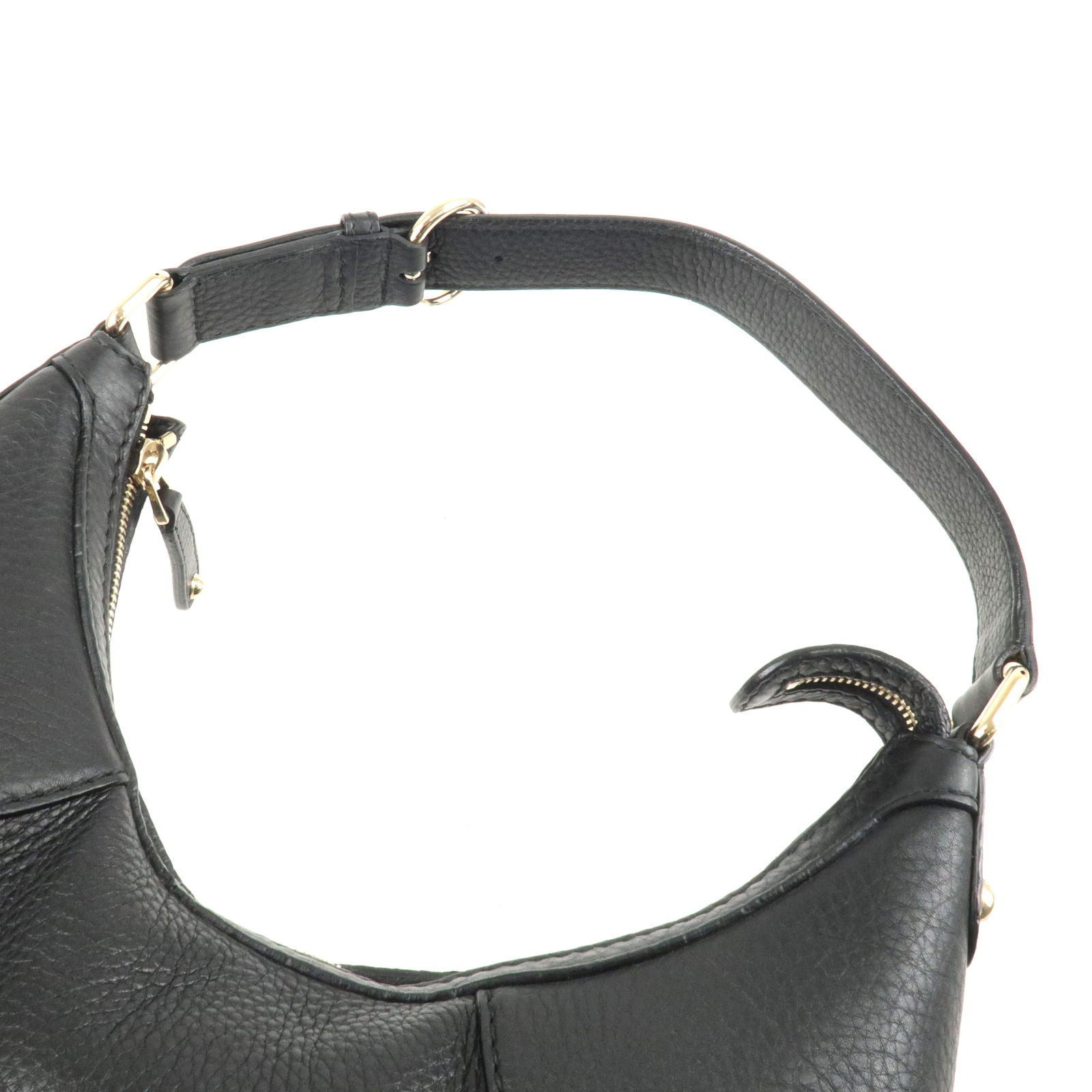 Gucci Vintage - Large GG Horsebit Hobo Bag - Black - Leather